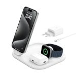 Cargador inalámbrico Belkin BoostCharge 3 en 1 Qi2 plegable 15W carga rápida