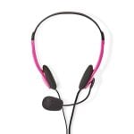 Auriculares Nedis CHST100PK con cable Jack 3,5 mm para éducation et PC Rosa
