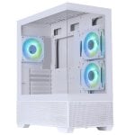PC Gehäuse BitFenix Ceto Basic BFC-CET-200-WWGSW-3A Weiß ARGB Glas Sichtfenster