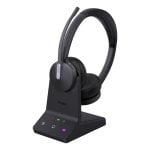 Auriculaires Yealink WH64 Dual Teams Sans fil Bluetooth DECT Pour bureau Casque Stéréo Noir