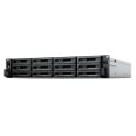 Caixa HDD/SSD Synology RX1222sas Rack 2U Aço Preto Hot-swap 12 Baias Alimentação Redundante