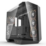 PC-Gehäuse Darkflash DY470 Schwarz Panorama 4x ARGB-Lüfter gehärtetes Glas