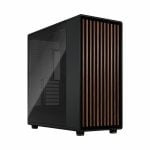 Caja PC Fractal Design North XL cristal templado negro carbón frontal nogal