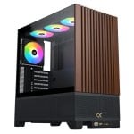 PC-Gehäuse Xigmatek Endorphin WD Schwarz EATX ARGB Tempered Glass Holzfront