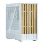PC-Gehäuse Zalman P10 NAMU WHITE Midi Tower Glas Holzfront ATX/Micro ATX