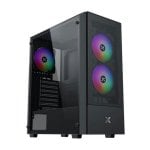 PC-Gehäuse Xigmatek Hero II Air 3F Tempered Glass RGB Lüfter ATX Schwarz