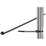 Brida para cable Goobay 17071 Nylon 200 mm negra resistente intemperie