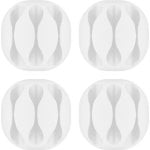 Organizador de cables Goobay 70373 autoadhesivo blanco pack 4 piezas
