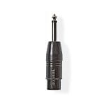 Adaptador Nedis COTP15940BK XLR hembra a Jack 6,35 mm mono negro