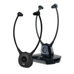 Auriculares CGV Dolphin Onyx Duo inalámbricos 2.4 GHz para TV con micrófono negro