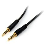 Audiokabel StarTech.com MU10MMS 3 m 3,5mm Stereo Stecker-Schwarz Goldkontakt