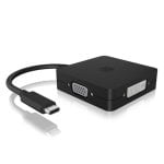 Adaptateur graphique ICY BOX IB-DK1104-C 4-en-1 USB-C 4K DisplayPort HDMI DVI VGA