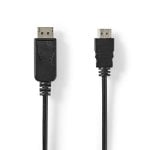 Adaptateur vidéo Nedis CCGL37101BK20 DisplayPort vers HDMI 2 m Noir