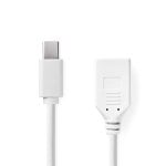 Cabo DisplayPort Nedis CCGB37450WT02 Mini DisplayPort 0,2 m Branco