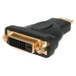 Adaptador HDMI a DVI Startech HDMIDVIMF macho a hembra chapado en oro negro