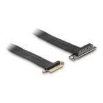 Carte Riser DeLock 88025 PCIe x4 mâle à femelle câble 30 cm angle 90°