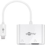 Adattatore Goobay 52430 USB-C HDMI VGA Wireless e Cablato Bianco