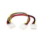 Cabo de Alimentação StarTech PYO2L Y Molex 4 Pinos 23 cm Branco