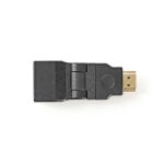 Adaptateur HDMI NEDIS CVGP34905BK Mâle/Femelle Pivotant Or Noir
