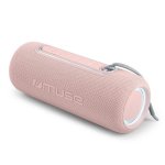 Enceintes Muse Bluetooth sans fil 20W étanches IPX5 lumineuses rose