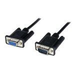 Cabo Série Startech SCNM9FM2MBK DB9 Macho a Fêmea Blindado 2 m Preto