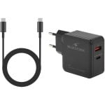 Chargeur Bluestork PW-BS-65-GAN-C-A 65W USB-C/A GaN Noir compact