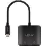 Adaptador gráfico USB Goobay 60171 USB-C a 2x DisplayPort HDR 8K
