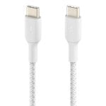 Cavo USB-C Belkin CAB004BT2MWH 2 m 60W Bianco Trecciato Nylon