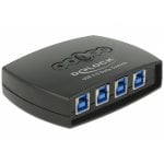 Interruptor USB DeLock 87724 4 Portas USB-B 1 Porta USB-A 5 Gbit/s Preto