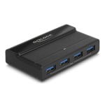 Switch USB DeLock 4 porte 5 Gbps modello 88066 selezione manuale