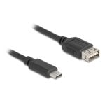 Cavo USB DeLock 81537 2 m USB-C a USB-A 2.0 Nero