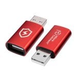 Adattatore USB A MicroConnect MC-AAADAP-SC Safe Charge Blocco Dati Rosso