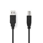 Cavo USB Nedis CCGL60100BK50 5 m USB A-B nero ad alta velocità