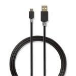 USB-Kabel NEDIS CCBW60500AT10 1 m USB-A auf Micro-USB-B vergoldet Anthrazit