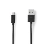 USB-Kabel NEDIS CCGL60500BK10 1 m USB A zu Micro-USB B Schwarz