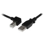 Cabo USB StarTech USBAB2ML 2m Tipo A para B Macho/Macho Ângulo Esquerdo Preto