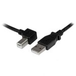 Kabel USB Startech USBAB2ML 2 m USB 2.0 A an B Stecker Links Abgewinkelt Schwarz