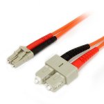 Cabo fibra óptica StarTech FIBLCSC1 multimodo duplex LC-SC 1 m LSZH laranja