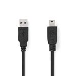 Cavo USB Nedis CCGL60300BK30 3m USB A a Mini-USB B Nero