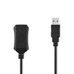 Cavo USB Nedis CCGL60EXTBK50 5m Estensione Attiva USB 2.0 Nero