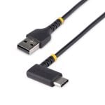 Câble USB-C StarTech R2ACR-30C-USB-CABLE 30cm Angle Droit 3A Fibre Aramide Noir