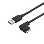 USB-Kabel StarTech USB3AU50CMRS 0,5 m Micro-B 3.2 Gen1 gewinkelt Schwarz