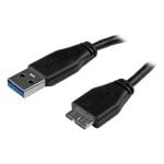 USB-Kabel StarTech USB3AUB15CMS 0,15 m Schwarz Slim USB A auf Micro-B 3.2 Gen1