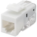 Netzwerkanschlussmodul Goobay 95739 RJ-45 Cat5e Flach Weiss UTP IDC Buchse