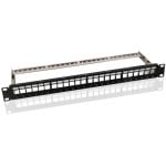 Panel de parcheo Goobay 95336 24 puertos Cat6 UTP montaje rack 1U negro