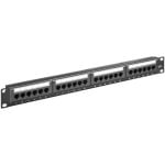 Panel de parcheo Goobay 93866 24 puertos Cat6 UTP rack 1U negro