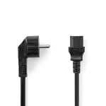 Cable de alimentación Nedis CEGL10000BK50 5 m Schuko ángulo a C13 negro
