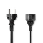 Cable de extensión Nedis CEGL10200BK20 2 m negro PVC conductores cobre
