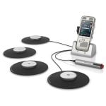 Kit de conférence Philips DPM8900 Enregistreur 4 micros SD USB Argent