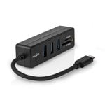 USB-C Hub NEDIS CCGB64250BK01 mit 3x USB-A 3.0 und SD/microSD Kartenleser